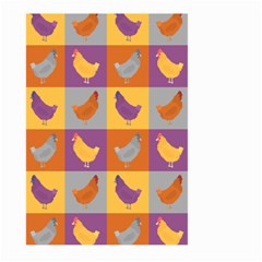 Chickens Pixel Pattern - Version 1a Large Garden Flag (two Sides) by wagnerps