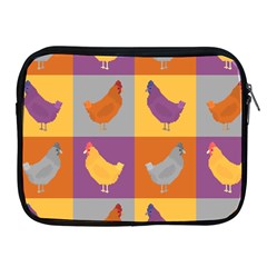 Chickens Pixel Pattern - Version 1a Apple Ipad 2/3/4 Zipper Cases