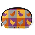 Chickens Pixel Pattern - Version 1a Accessory Pouch (Large) Back