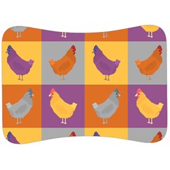 Chickens Pixel Pattern - Version 1a Velour Seat Head Rest Cushion by wagnerps