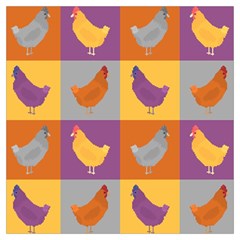 Chickens Pixel Pattern - Version 1a Lightweight Scarf  by wagnerps