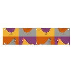 Chickens Pixel Pattern - Version 1a Banner and Sign 4  x 1  Front