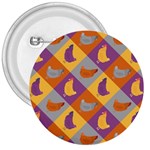 Chickens Pixel Pattern - Version 1b 3  Buttons Front