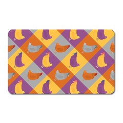 Chickens Pixel Pattern - Version 1b Magnet (rectangular) by wagnerps