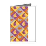 Chickens Pixel Pattern - Version 1b Mini Greeting Card Left