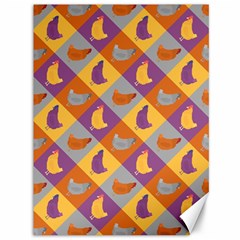 Chickens Pixel Pattern - Version 1b Canvas 36  X 48  by wagnerps