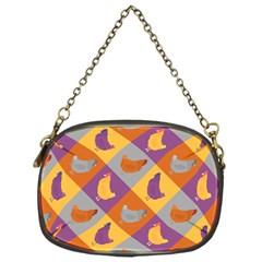 Chickens Pixel Pattern - Version 1b Chain Purse (one Side) by wagnerps