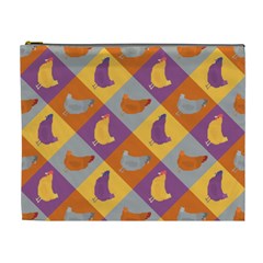 Chickens Pixel Pattern - Version 1b Cosmetic Bag (xl) by wagnerps