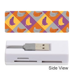 Chickens Pixel Pattern - Version 1b Memory Card Reader (stick) by wagnerps