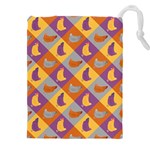 Chickens Pixel Pattern - Version 1b Drawstring Pouch (4XL) Front