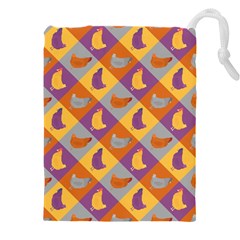 Chickens Pixel Pattern - Version 1b Drawstring Pouch (5xl) by wagnerps