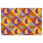 Chickens Pixel Pattern - Version 1b Banner and Sign 6  x 4  Front