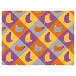 Chickens Pixel Pattern - Version 1b One Side Premium Plush Fleece Blanket (Extra Small) 40 x30  Blanket Front