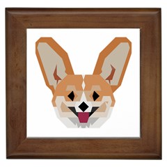 Cardigan Corgi face Framed Tile