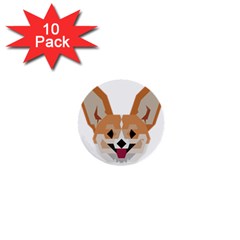 Cardigan Corgi face 1  Mini Buttons (10 pack) 