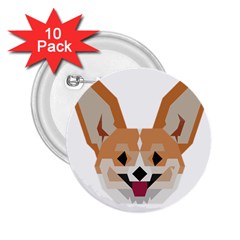 Cardigan Corgi face 2.25  Buttons (10 pack) 