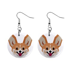 Cardigan Corgi face Mini Button Earrings