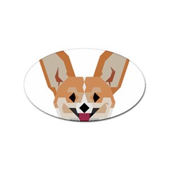 Cardigan Corgi face Sticker (Oval)