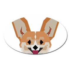 Cardigan Corgi Face Oval Magnet by wagnerps