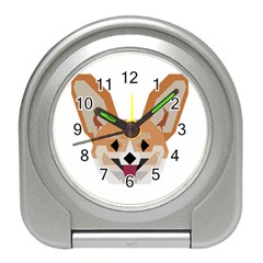 Cardigan Corgi face Travel Alarm Clock