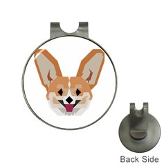 Cardigan Corgi face Hat Clips with Golf Markers