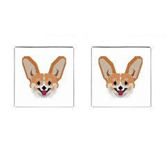 Cardigan Corgi face Cufflinks (Square)