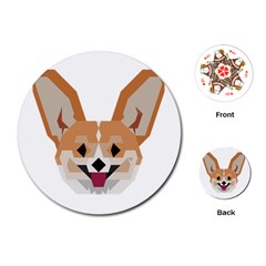 Cardigan Corgi face Playing Cards Single Design (Round)