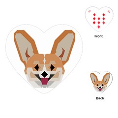 Cardigan Corgi face Playing Cards Single Design (Heart)