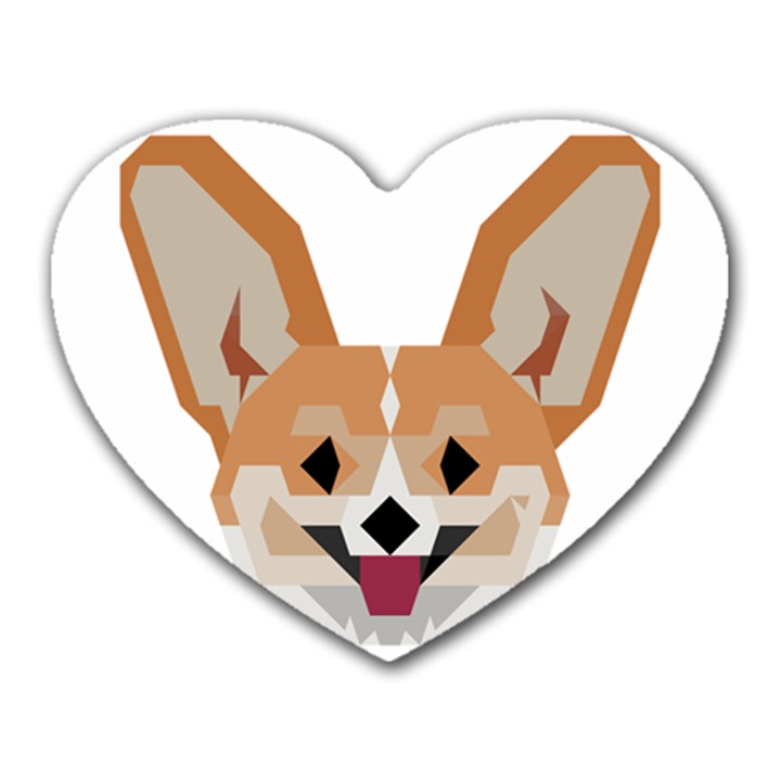 Cardigan Corgi face Heart Mousepad