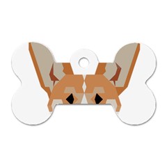 Cardigan Corgi face Dog Tag Bone (One Side)