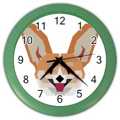 Cardigan Corgi face Color Wall Clock