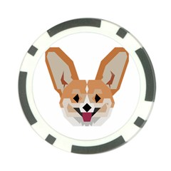 Cardigan Corgi face Poker Chip Card Guard