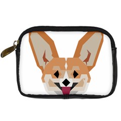 Cardigan Corgi Face Digital Camera Leather Case