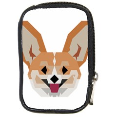 Cardigan Corgi face Compact Camera Leather Case