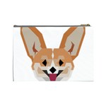 Cardigan Corgi face Cosmetic Bag (Large) Back