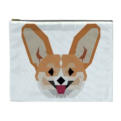 Cardigan Corgi face Cosmetic Bag (XL)