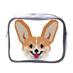 Cardigan Corgi face Mini Toiletries Bag (One Side)