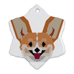 Cardigan Corgi face Ornament (Snowflake)