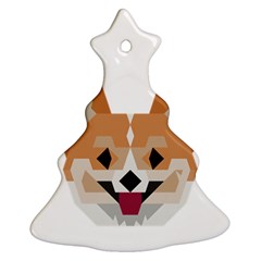 Cardigan Corgi face Ornament (Christmas Tree) 