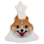 Cardigan Corgi face Christmas Tree Ornament (Two Sides) Back