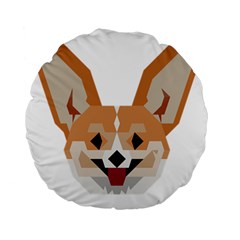 Cardigan Corgi face Standard 15  Premium Round Cushions