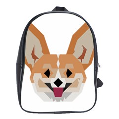 Cardigan Corgi face School Bag (XL)