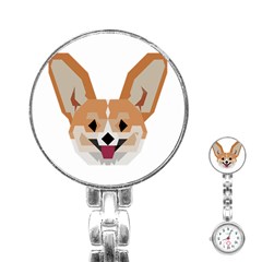 Cardigan Corgi face Stainless Steel Nurses Watch