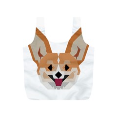 Cardigan Corgi face Full Print Recycle Bag (S)