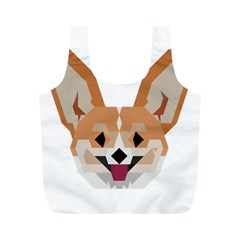 Cardigan Corgi face Full Print Recycle Bag (M)