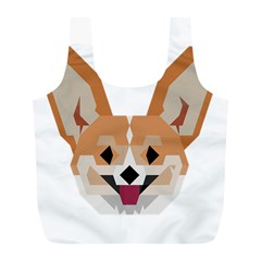 Cardigan Corgi Face Full Print Recycle Bag (l)