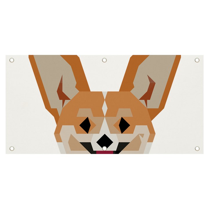 Cardigan Corgi face Banner and Sign 4  x 2 