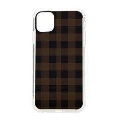 Brown Checkers Iphone 11 Tpu Uv Print Case by ConteMonfrey