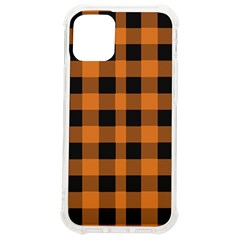 Orange Plaids Halloween Checkers Iphone 12 Mini Tpu Uv Print Case	 by ConteMonfrey