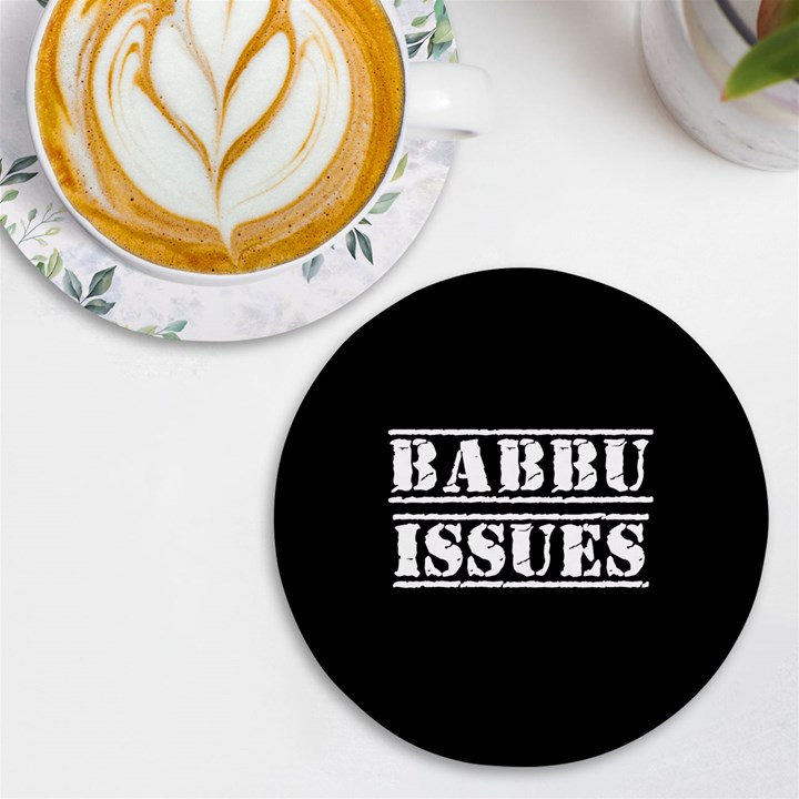 Babbu Issues - Italian daddy issues UV Print Round Tile Coaster